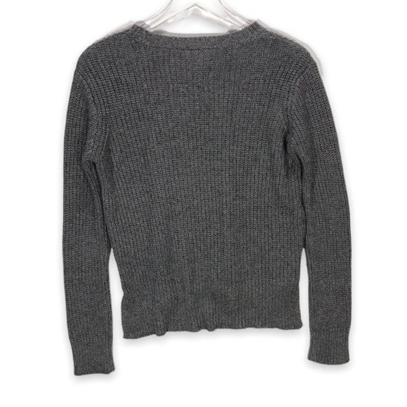 H&M Knit Side Zip Slit Sweater In Grey Size Small - Picture 7 of 8